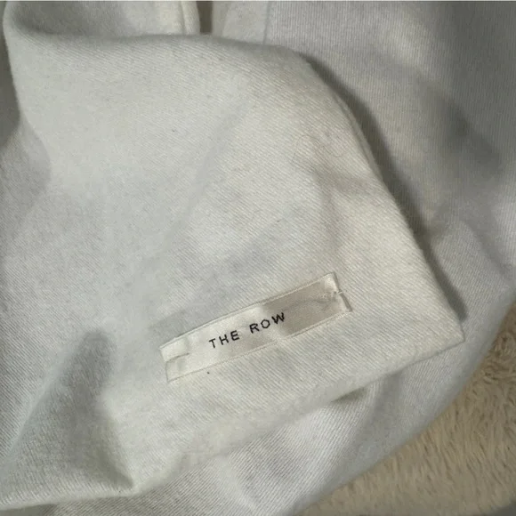 The Row XL Idaho Tote Being Canvas Leather Trim W1592 W253 + Pouch - Picture 10 of 16